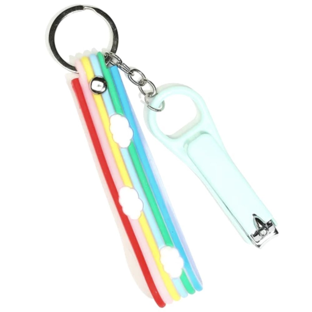 NWT Rainbow Wristband Nail Clippers Keychain